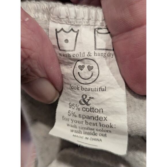 & Womens Asymmetry Neck Long Sleeve Double Hood Hoodie Gray/Pink XL Pockets - Picture 10 of 10